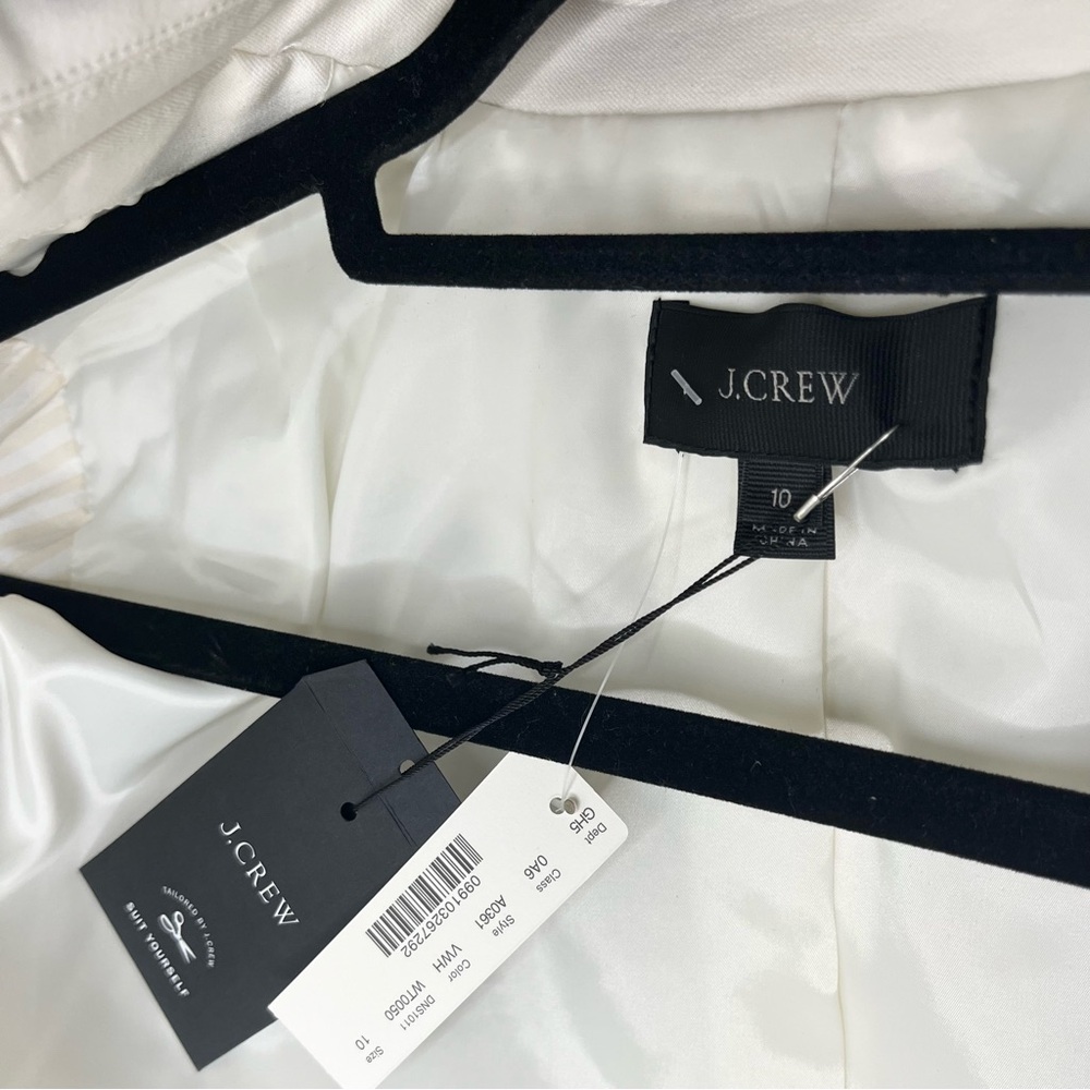 J. Crew Women's Cotton Cream Blazer Business Casual - Picture 4 of 9